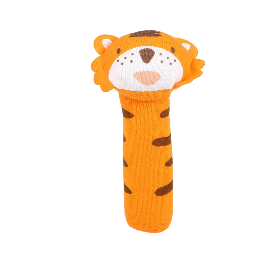 Новорожденных детские игрушки животных модели колокольчики плюшевые погремушки Squeeze Me Погремушка