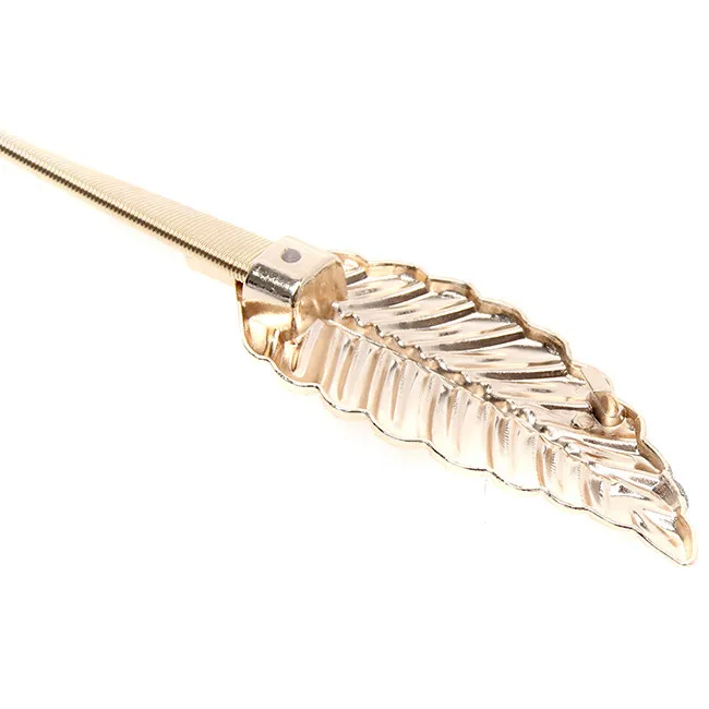 Женская мода стильный металлический золотой/серебряный Листья цепь пояс эластичность талии пояс HO677206