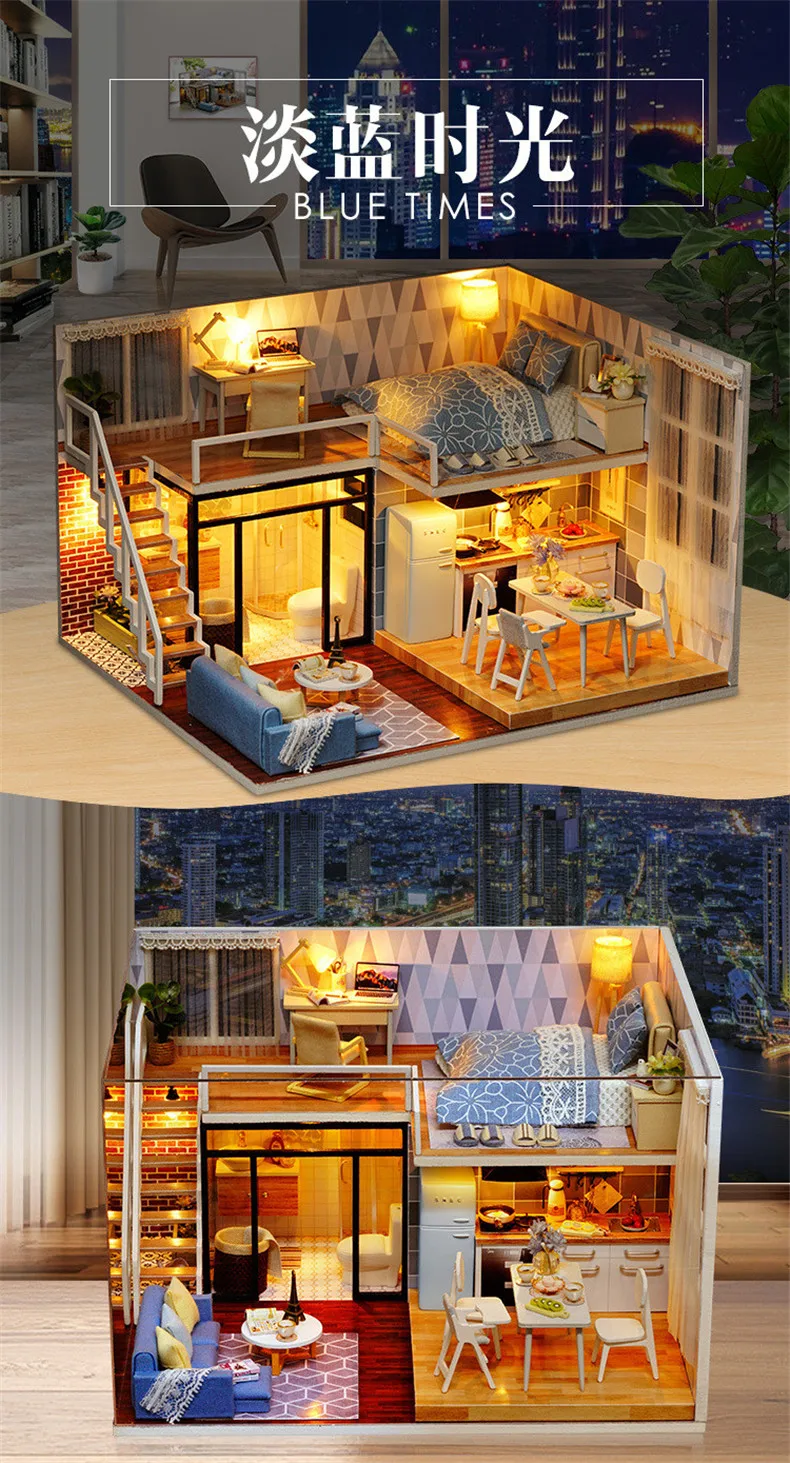 blue times mini house