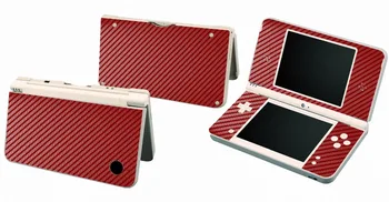 

Red Carbon Fiber Vinyl Skin Sticker Protector for Nintendo DSI XL LL for NDSI XL LL skins Stickers