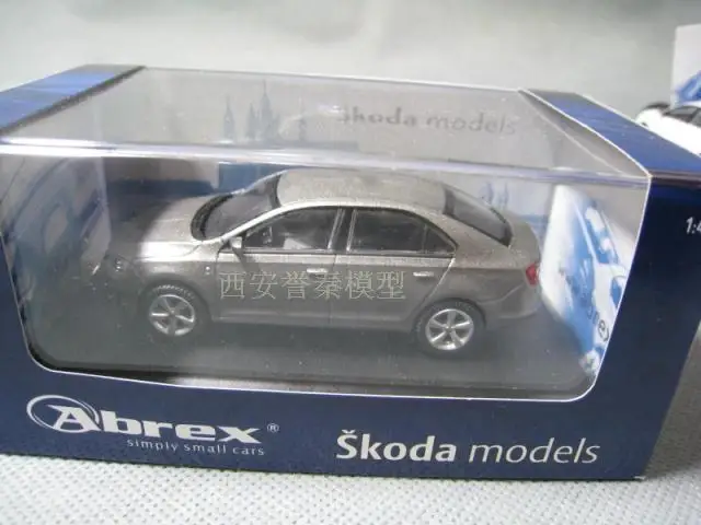 ABREX 1/43 масштабная модель автомобиля игрушки SKODA RAPLD литья под давлением металлическая модель автомобиля игрушка для коллекции, подарок, дети - Цвет: RAPLD grey