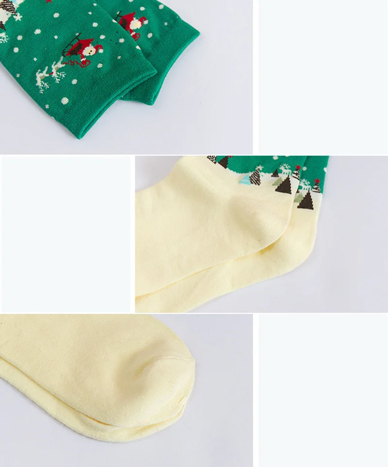 5 пар Рождество тема Для женщин короткие носки милые мягкие Цвет Для женщин Носки для девочек осень-зима удобные прочные смешной счастливый