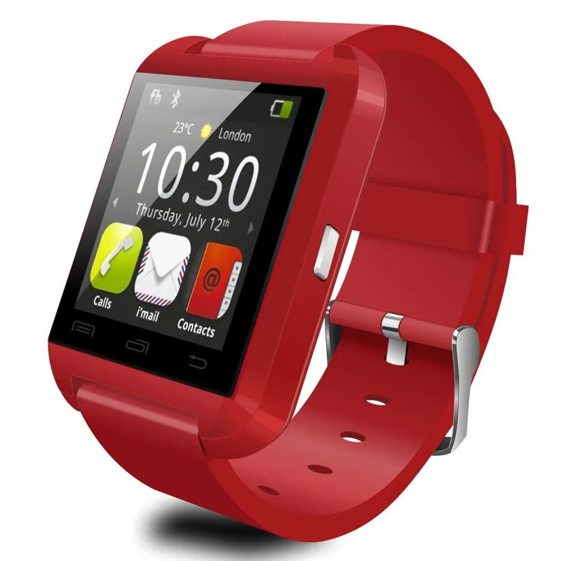 Stepfly Bluetooth часы U8 для IOS IPhone 4/5S/6 samsung S4/Note 3 htc Android/IOS телефон смарт часы GT08 DZ09 - Цвет: red