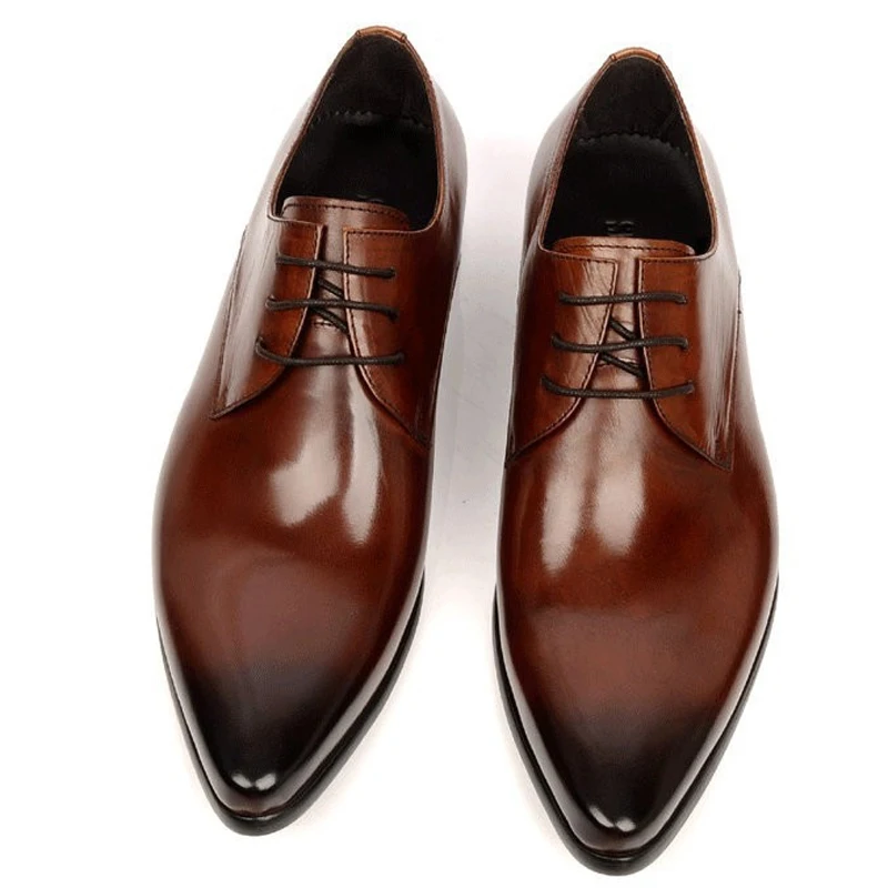 2017 Formal Men S Dress Wedding Shoes Genuine Leather Black Brown 2017 Formal Men S Dress Wedding Shoes Genuine Leather Black Brown Lace Up Basic Flats For Office Size 6 10 Luxury Designer In From On