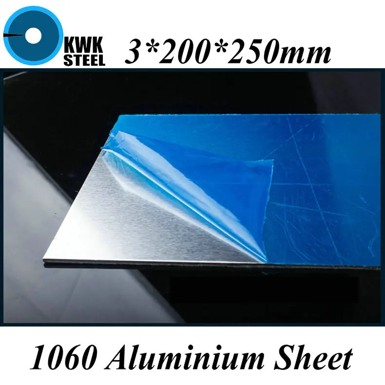 

3*200*250mm Aluminum 1060 Sheet Pure Aluminium Plate DIY Material Free Shipping