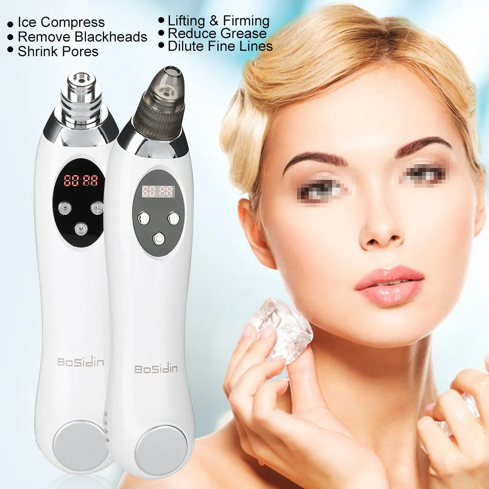 

2 In 1 Electric Blackheads Removal + Ice Compress Multi-functional Beauty Cleansing Instrument Face Care Cleaning Remover Tool