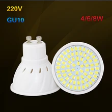 Lampe LED pour éclairage d'intérieur, A + +, GU10, ac 220v, projecteur SMD2835, 4W 6W 8W, Spot lumineux