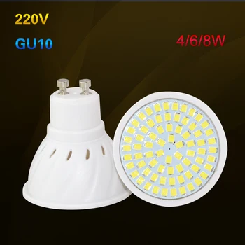 

A++Bright GU10 LED Lamp AC220V LED Spotlight SMD2835 4W 6W 8W Bombillas Spot light Lampada LED Bulb for indoor lighting