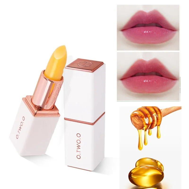 

Honey Temperature Change Color Lip Balm healthy Pink Hygienic Moisturizing Nutritious Jelly Lipstick Anti Aging Makeup Lip Care