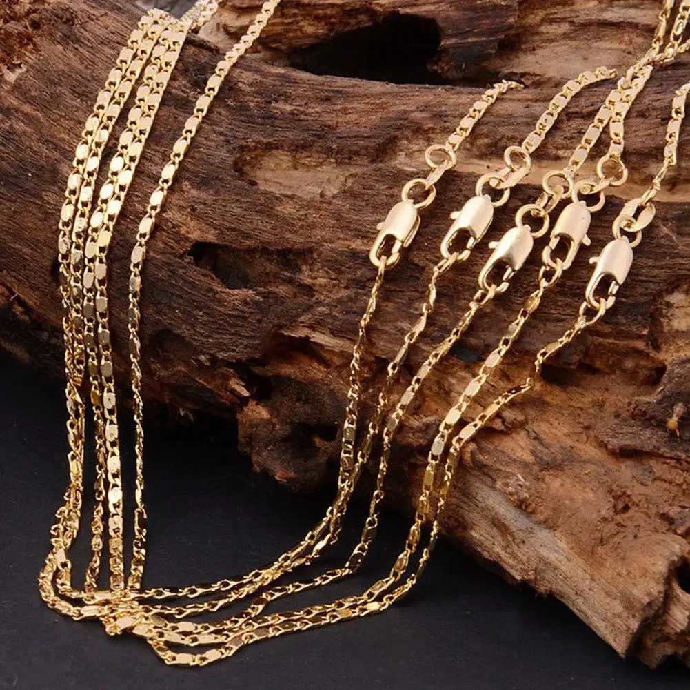 16-30 inch 2mm Cool Women Men Flat Link Chain Necklace Fashion Jewelry Accessory 2019 | Украшения и аксессуары