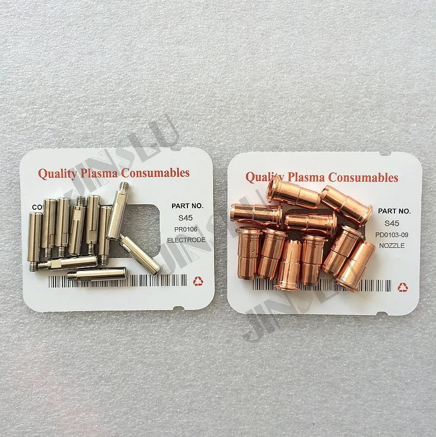 S45 Trafimet Plasma Cutting Torch Consumables Parts Tip PD0103-09 & Electrode PR0106 20PCS S45 Trafimet Plasma Cutting Torch Consumables Parts Tip PD0103-09 & Electrode PR0106 20PCS
