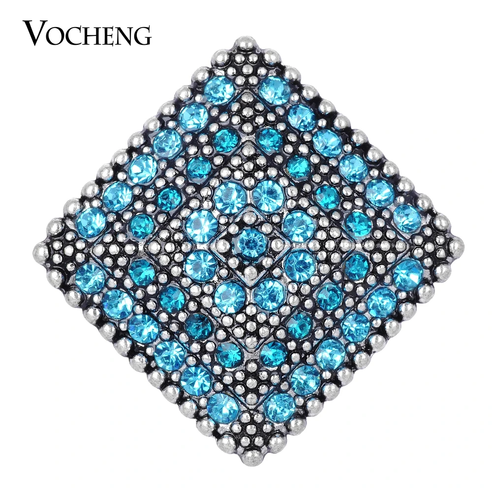 

10PCS/Lot Wholesale Vocheng Snap Charms Vintage Square 18mm 3 Colors Filled Crystal Vn-1625*10 Free Shipping