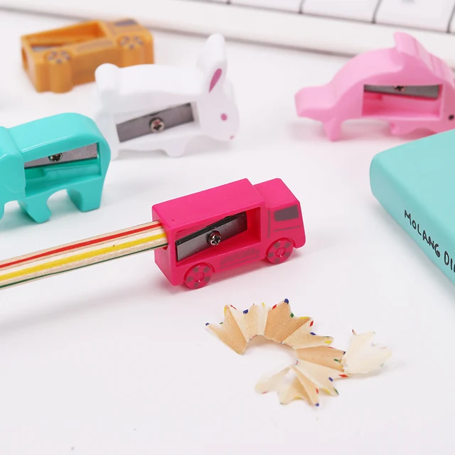 8pcs Cute Cartoon Animal Series Pencil Sharpener Fashion Simulation  Elephant Rabbit Funny Pencil Sharpeners For Kids Gift