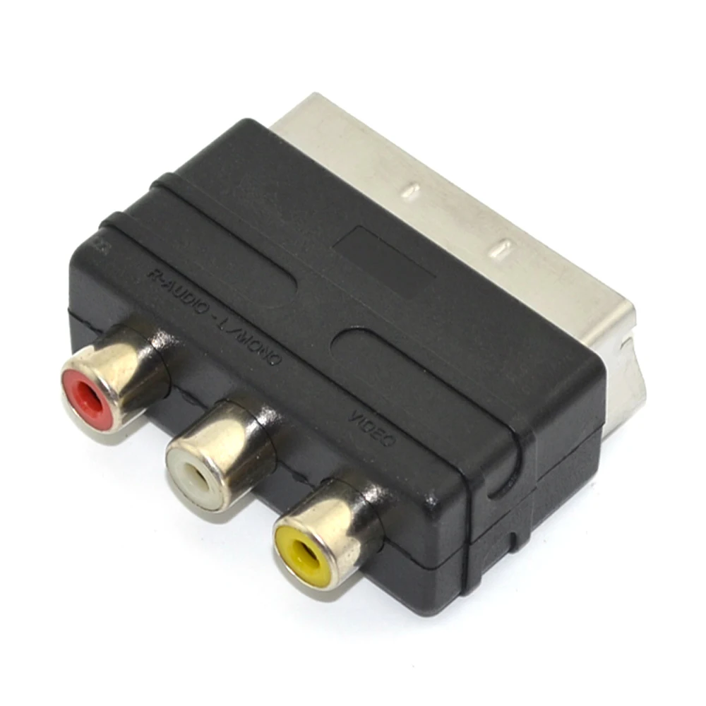 Для PlayStation 4 PS4 Wii TV DVD Cinpel Scart to turn 3RCA Универсальный стандартный конвертер |