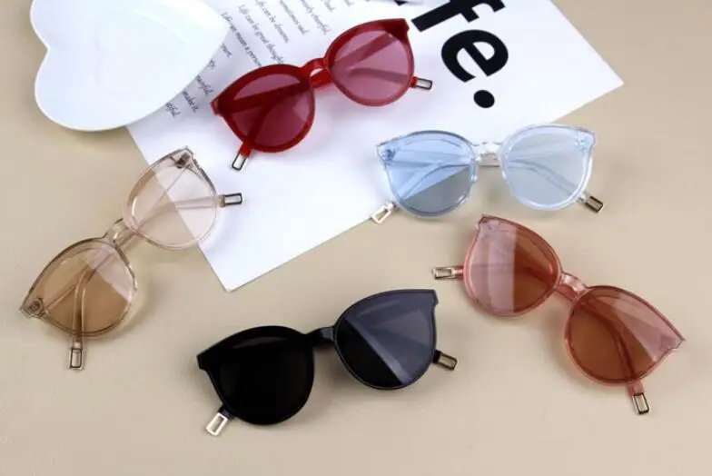 Детские модные легкие цветные линзы солнцезащитные очки новые индивидуальные детские солнцезащитные очки анти-УФ солнцезащитные очки с большой оправой