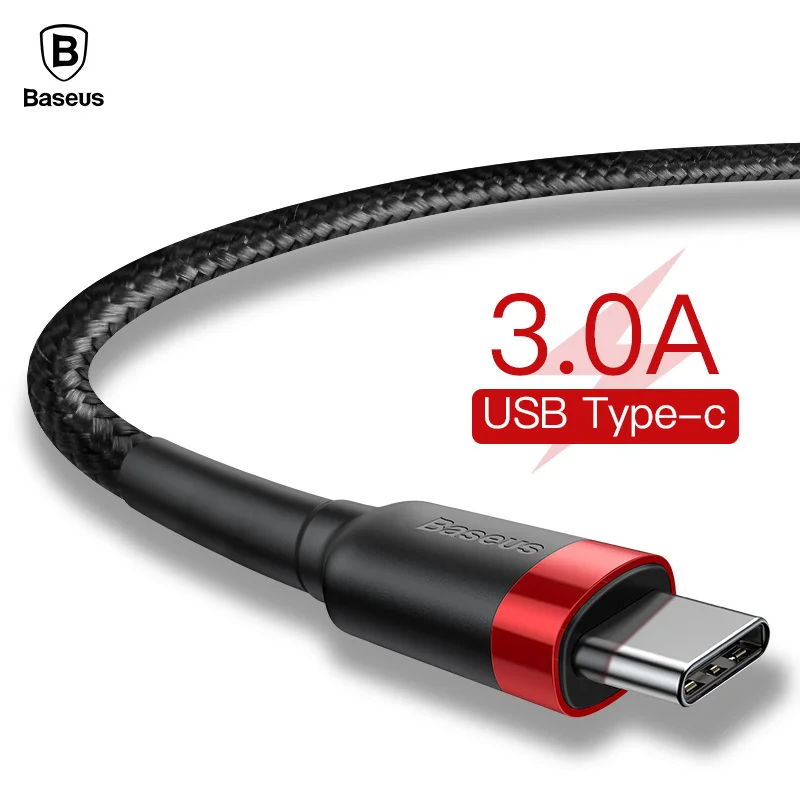 USB кабель Baseus Type C для быстрой зарядки One Plus 6 5t QC3.0 Samsung Galaxy S9 S8 Plus|Кабели мобильных