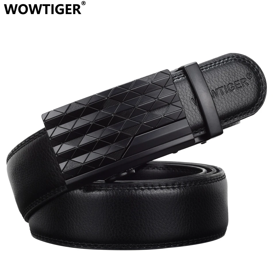 

WOWTIGER Fashion Designer Luxury Famous Brand Designer High Quality Male belt Leather Waist Strap Belts for Men ceinture homme