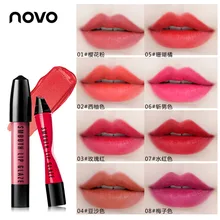Novo бархатная Матовая жидкая губная помада ручка водостойкое длительное плавное увлажнение блеск для губ сексуальный красный Тыква оттенок губ BN066