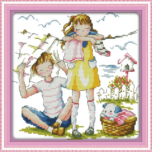 

Dry clothes Printed on Canvas DMC Counted Chinese Cross Stitch Kits printed Cross-stitch set Embroidery Needlework