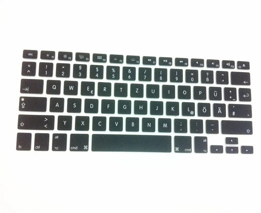 Силиконовый чехол для клавиатуры на немецком языке наклейка Macbook White Air Pro | Чехлы для клавиатуры -32815071747