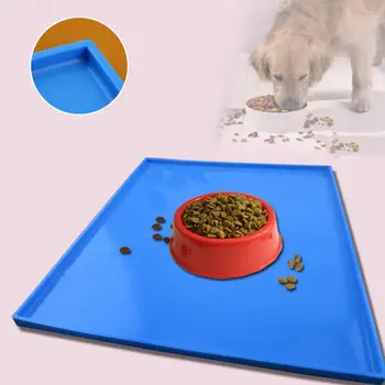 

New Silicone Non Slip Dog Cat Feeding Spillproof Food Pet Tray Mats