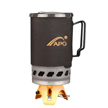 

Cooking System Hiking Camping Backpacking Stove for Fast Boiling Fuel Efficient Cooking 1.4 Liter