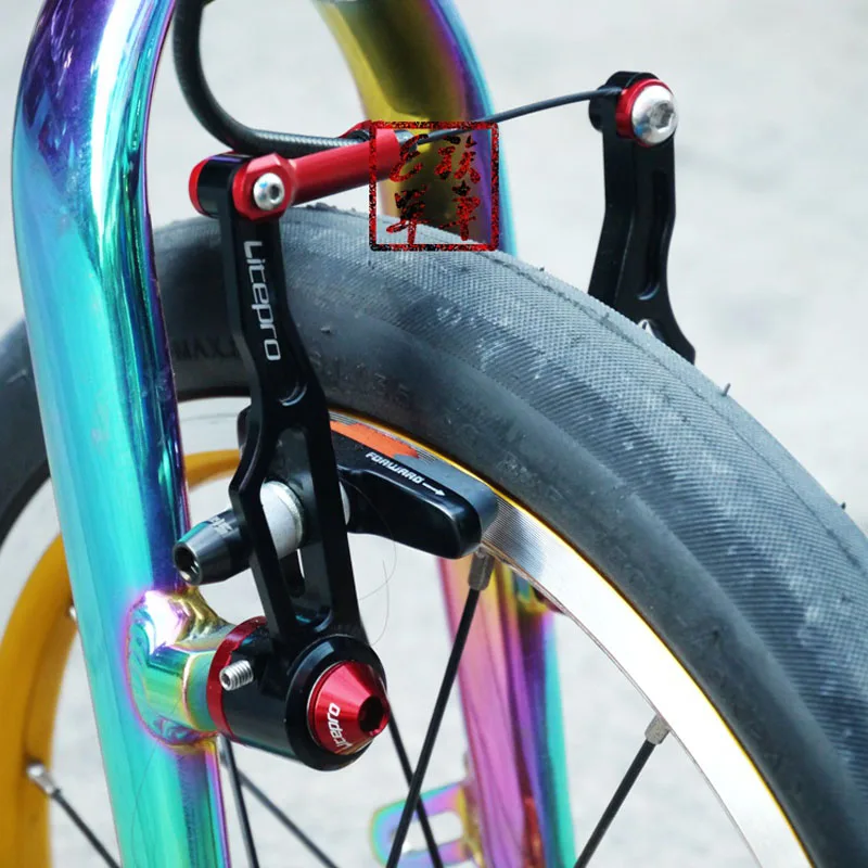 Litepro BMX fnhon 412 للطي الدراجة v الفرامل CNC جدا ضوء v الفرامل المشبك دراجة أجزاء دراجة الذراع الطويلة الذراع القصير