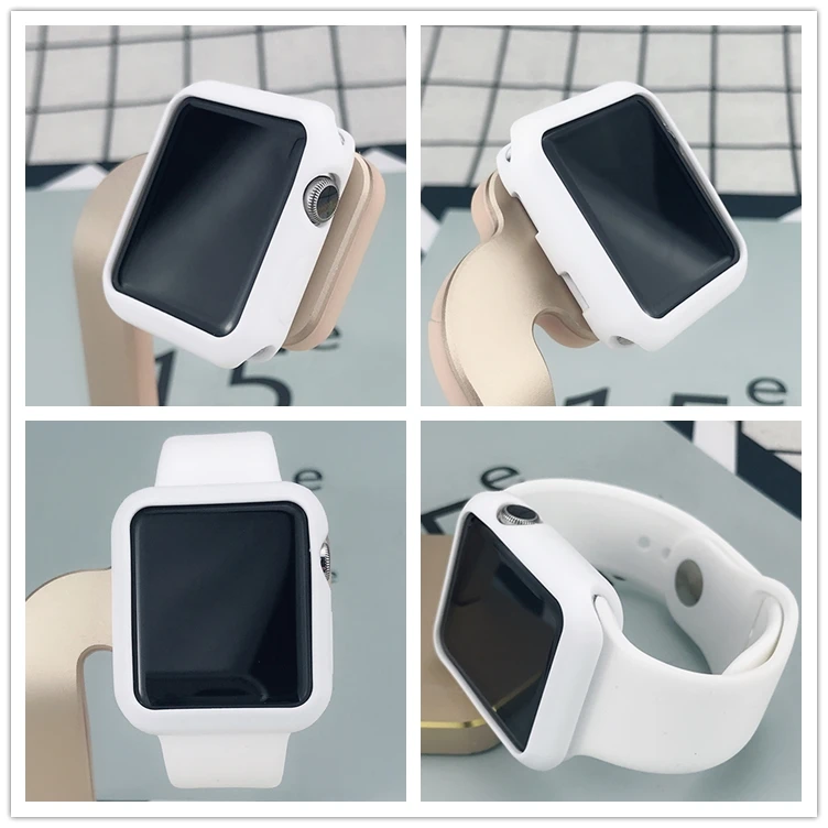 

Ultra-thin Silicone TPU Protector Case Cover Skin Shell for Apple Watch Series 1 2 3 38mm 42mm Accessories coque