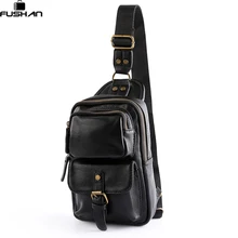 Junge mode Männer Leder Tasche Brust paket männer messenger taschen vintage große kapazität umhängetasche mode Tasche Diagonal