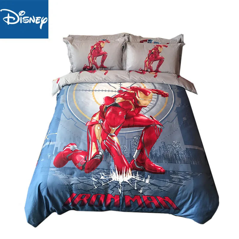 

Queen size marvel bedding set for kids bed decor twin comforter covers double fitted sheet 3-5pcs cotton free shipping hot sale