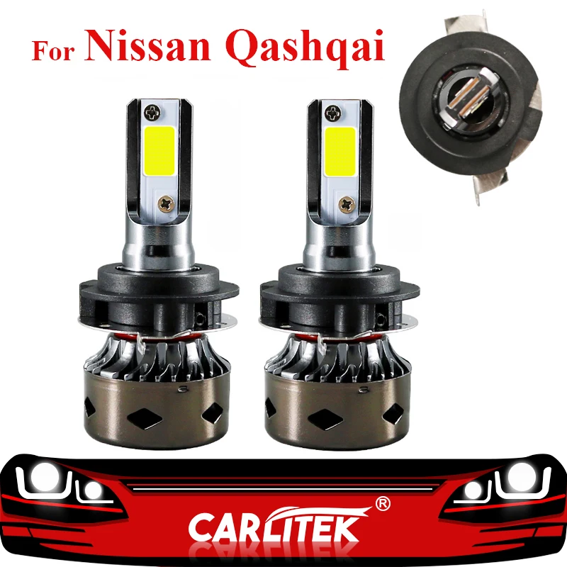 

CARLitek Car Light Bulbs For Nissan Qashqai H7 Led Car Headlights with Canbus 12V Mini Fog Lights Auto Lamp 72W 12000LM 6000K