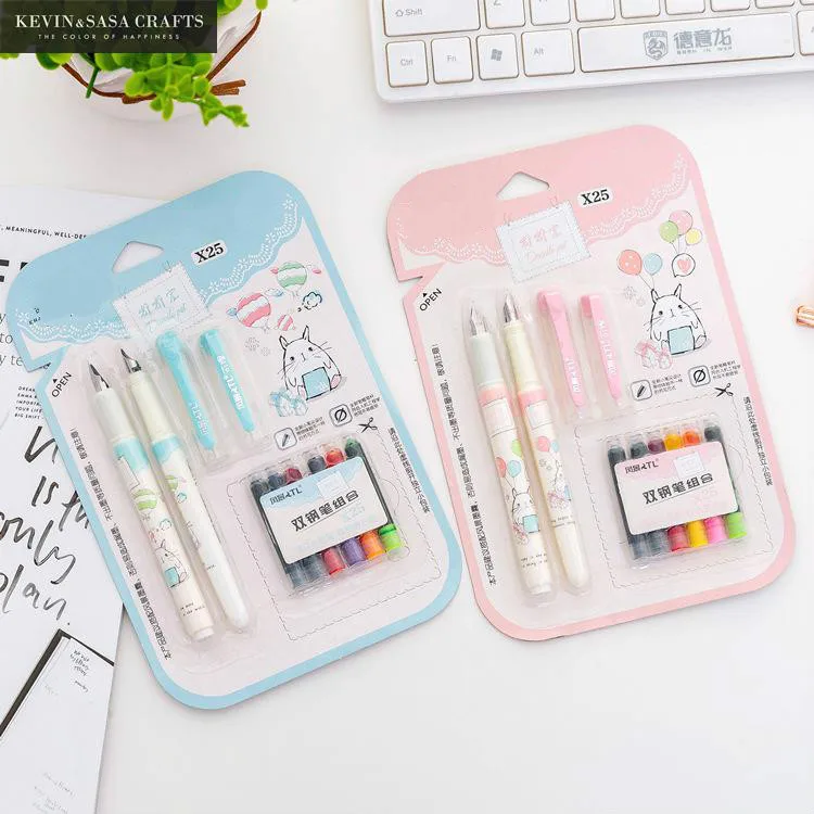 

8In1 Fountain Pen Cute Gift Set School Supplies 0.5mm Office Supplies Office Accessories Pen Ink Pen High Quality Gift Pen