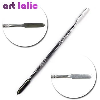 

Fashion Nail Art Stainless Steel Pusher 3D Acrylic Carving Mix Glitter Powder Tool Tips high quality