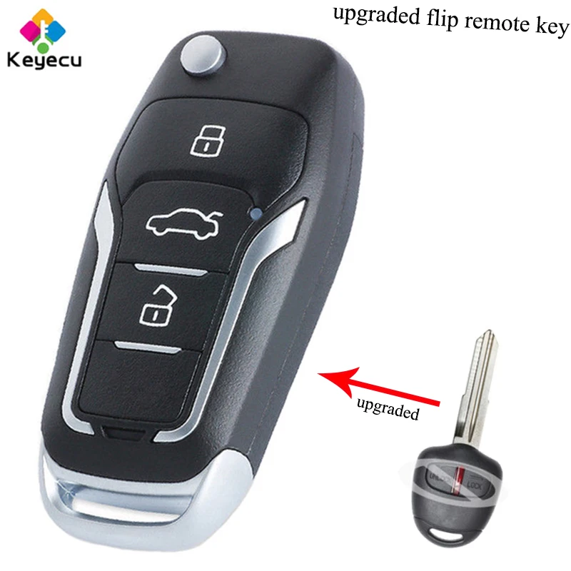 

KEYECU Upgraded Flip Remote Car Key For 2 Buttons & 433MHz & ID46 Chip - FOB for Mitsubishi Pajero Lancer Outlander In Australia