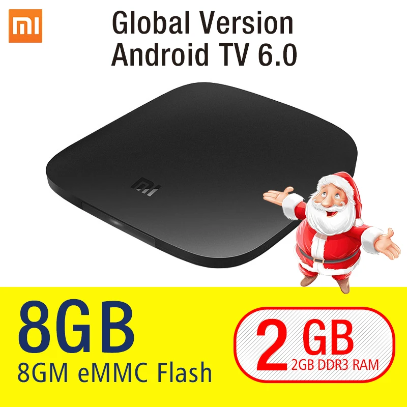 [Official International Version] Xiaomi Mi TV Box 3 Wifi Bluetooth 64bit Android 6.0 Smart 4K Quad Core Support Media Player