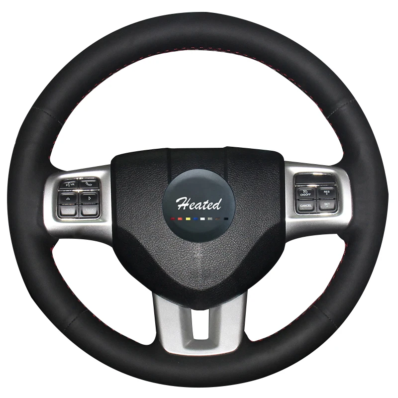 Heated Microfiber leather Car Steering Wheel Cover for Dodge Grand