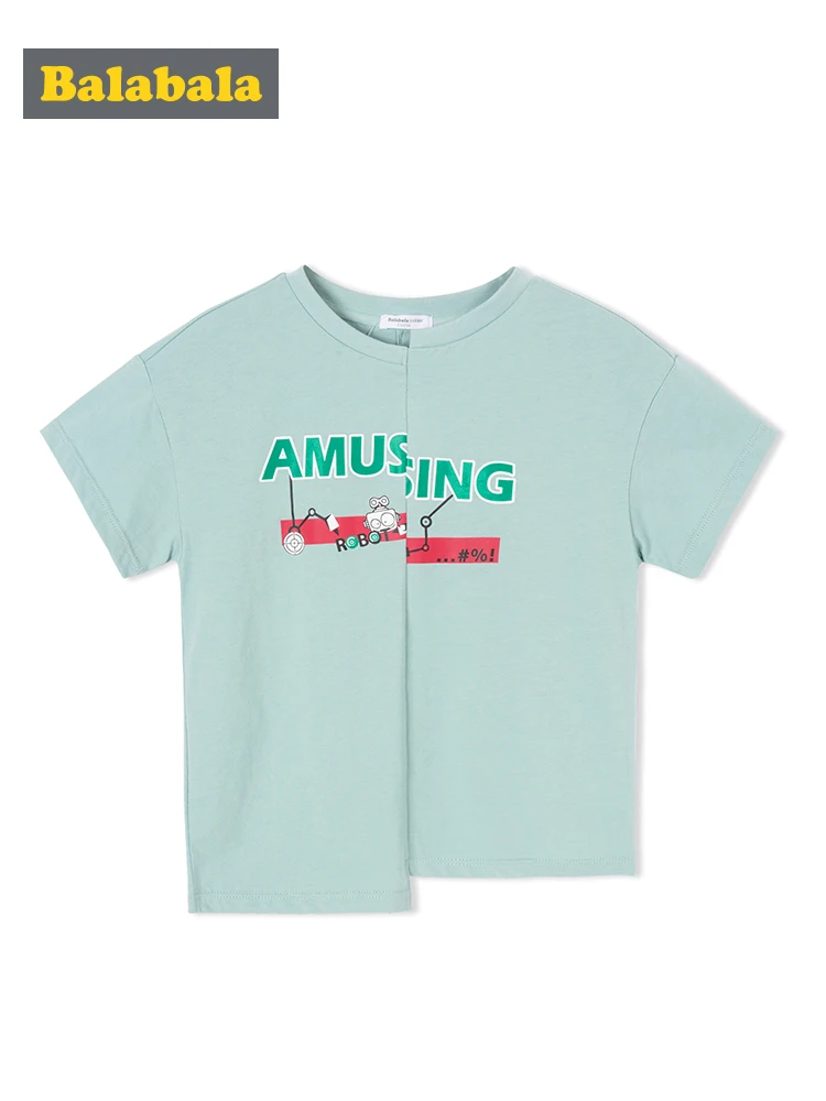 Balabala 2019 Printed T-Shirts For Boys Girls Tops Kids T Shirt Size 2-6 Years Clothes Summer T-Shirt Childrens Clothing | Детская