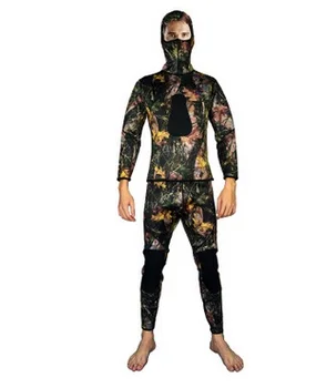 

3MM Rubber Neoprene Camouflage Spearfishing Underwater Hunting WetSuits Two Pieces Sport Stitching Jumpsuit Surfing Diving Suit