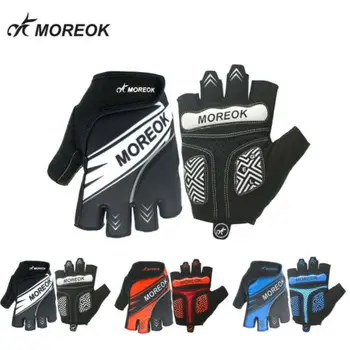 

Portable Microfiber Breathable Mountain Bicycle Riding Cycling Sport Windproof Patchwork Half-Finger Gloves US