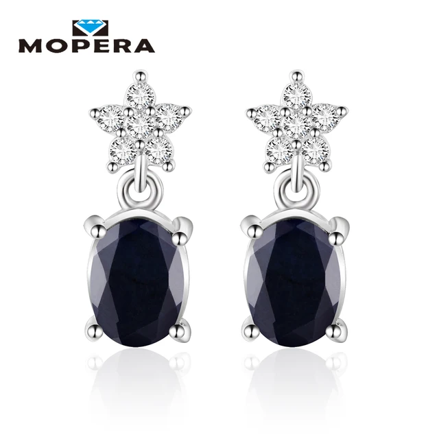 Mopera Dainty Star 1.72ct Natural Sapphire Stud Earrings Genuine 925 Sterling Si Mopera Dainty Star 1.72ct Natural Sapphire Stud Earrings Genuine 925 Sterling Si