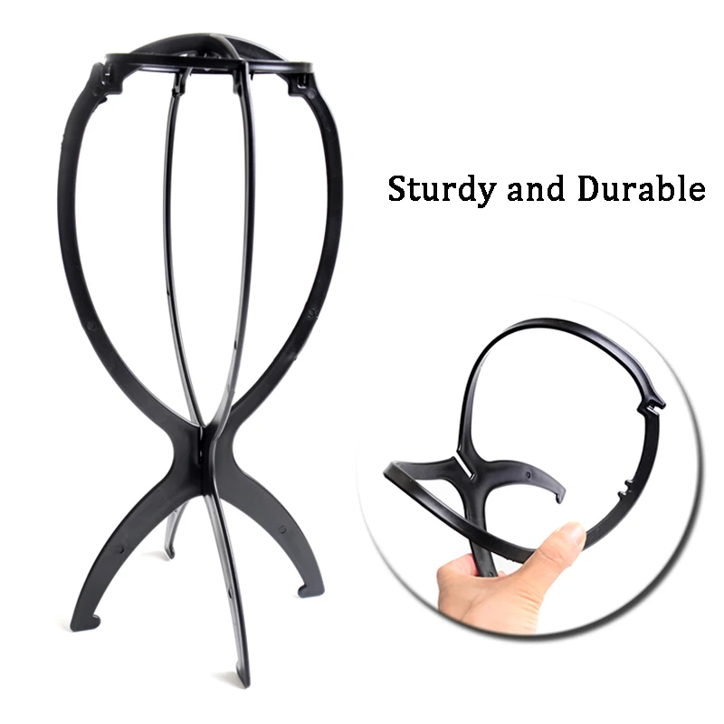 Portable Folding Plastic Stable Durable Wig Hair Hat Cap Holder Stand Display Tool Wig Stand Portable Folding Plastic Stable Durable Wig Hair Hat Cap Holder Stand Display Tool Wig Stand