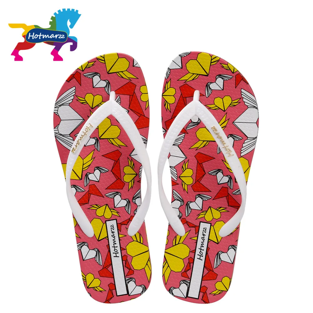 

Hotmarzz Women Slippers Summer Flip Flops Fashion Slides Cartoon Heart Love Beach Sandals Slippers Ladies House Shoes Woman