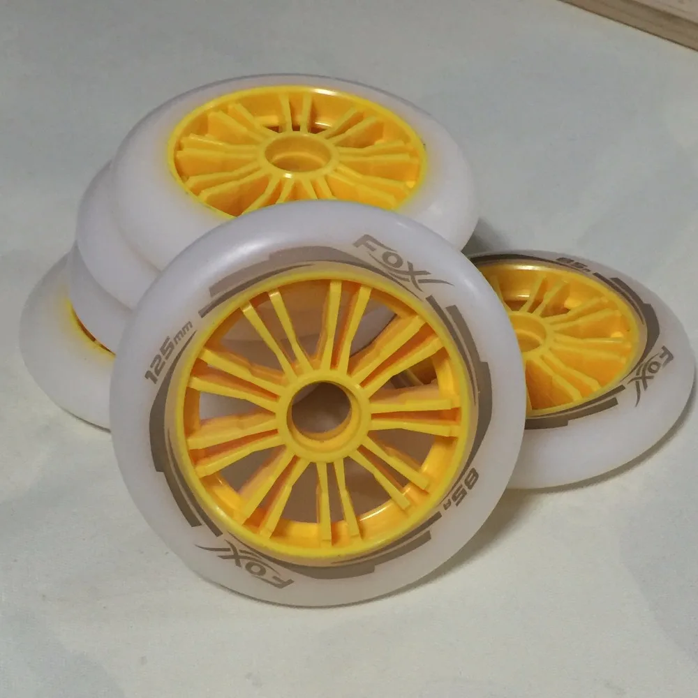 FoxPro DI 3pcs 125mm speed inline roller skates Wheels 85A Race Roller