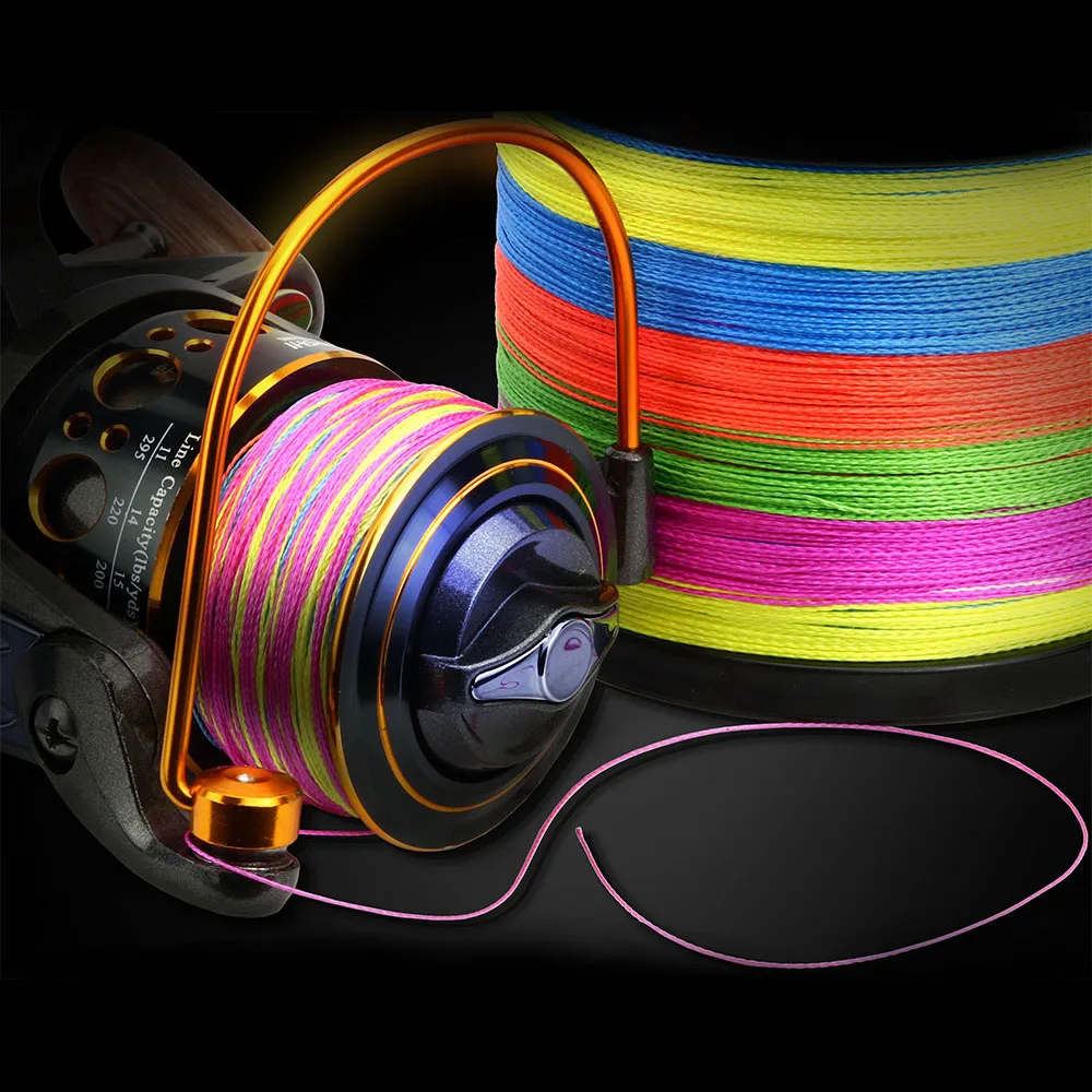 BAKAWA 300M 100% PE 4 Strand Braided Fishing Line Multifilament Fishing Line Super strong for Carp Fishing Wire