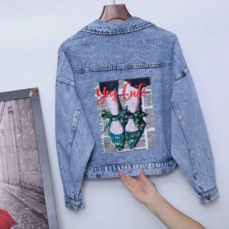 

Cheap wholesale 2019 new autumn winter Hot selling women's fashion casual Denim Jacket FP5912