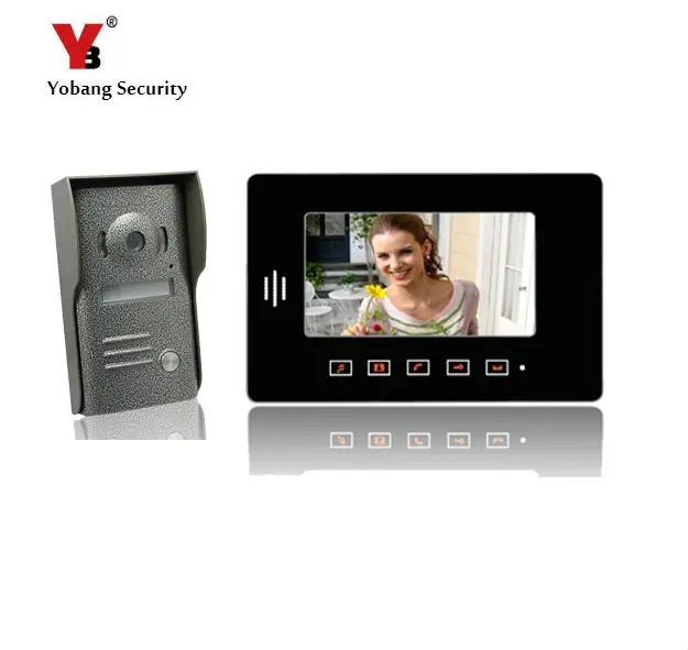 

Yobang Security Free Shipping 7" Color Screen Wired Video Door phone Video Intercom System Waterproof camera Door bell phone