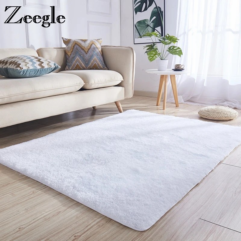 Zeegle Shagge السجاد ل غرفة المعيشة لينة أفخم سجاد أرضية المضادة للانزلاق الحصير غرفة نوم الطفل السجاد قابل للغسل أريكة الجدول منطقة البساط