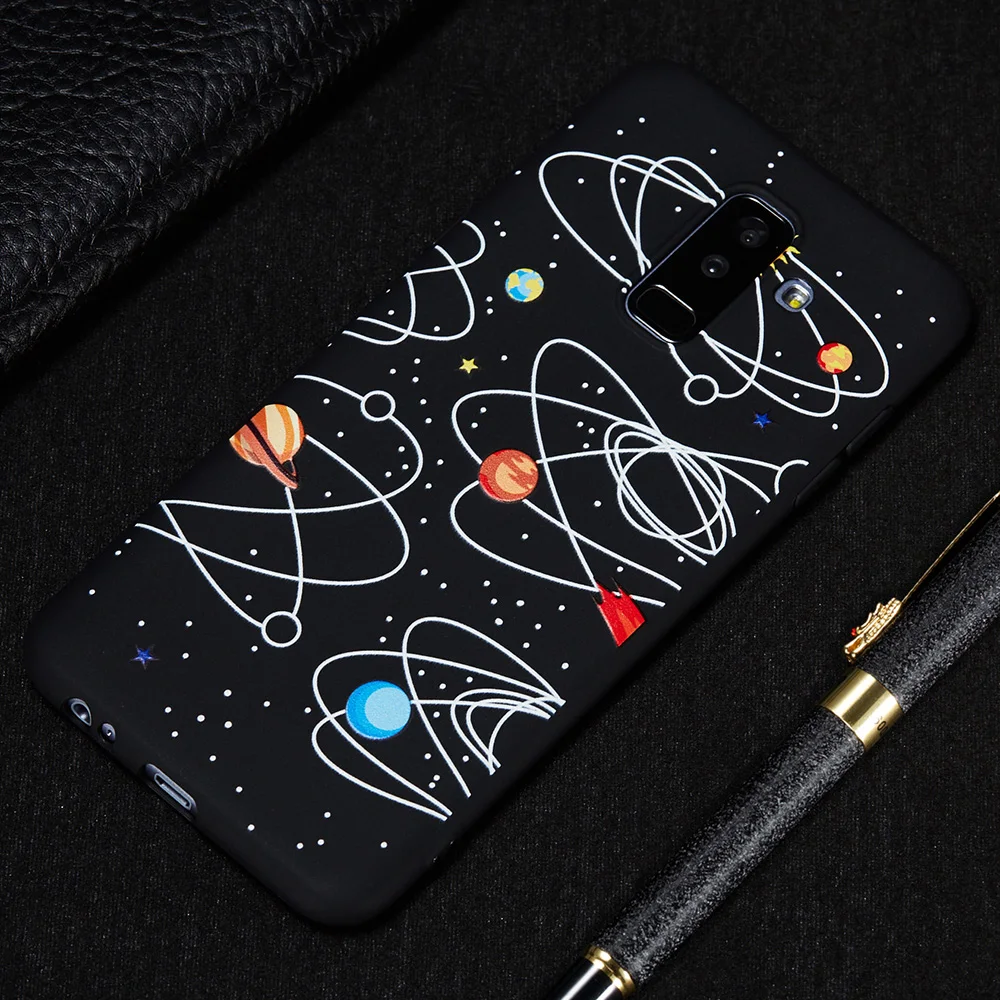 KSAM1181_8_JONSNOW Phone Case for Samsung A7 2018 A6 A8 J4 J6 J415 J610 2018 Matte Painted Patterns Soft Silicone Cover Cases