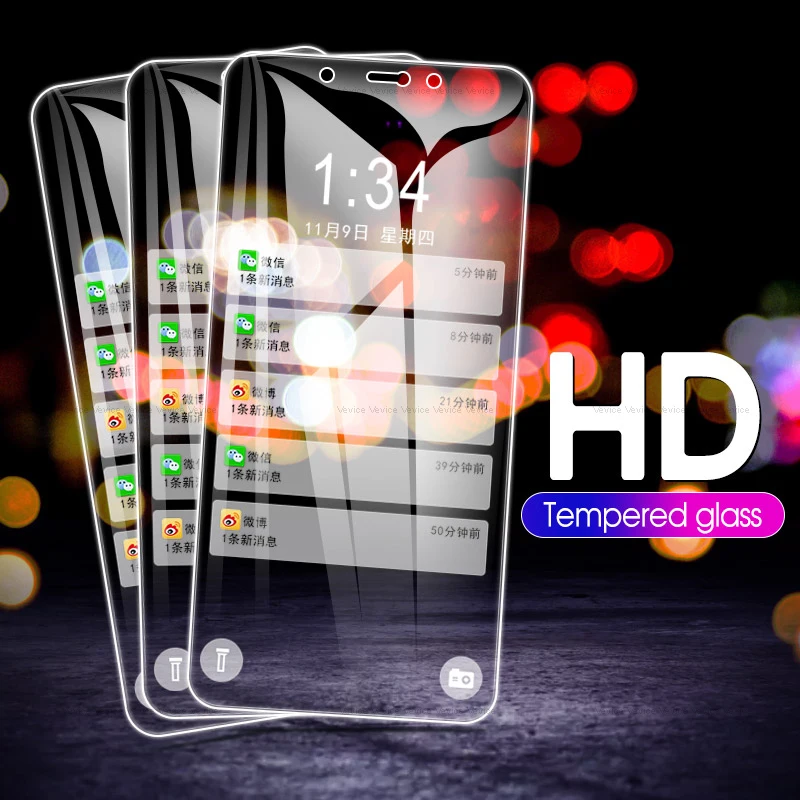 

3PCS/Lot Protective Glass For Xiaomi Redmi Note 6 Pro Screen Protector Tempered Glass For Redmi Note6 Pro Front Glass Phone Film
