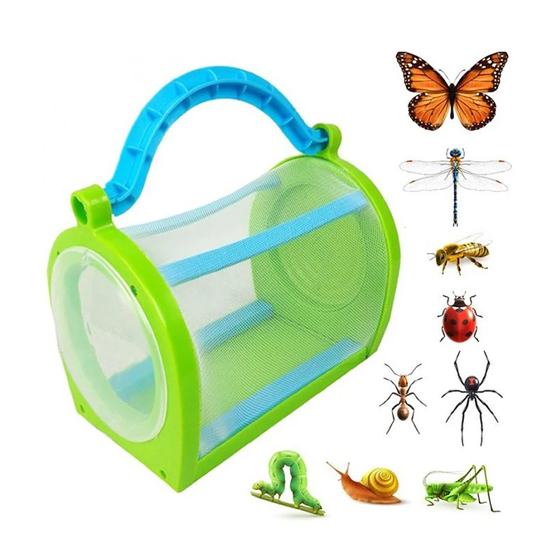 

Insect Cage With Carrying Handle Portable Bug House For Butterfly Dragonfly Cricket Catching Garden Supplies